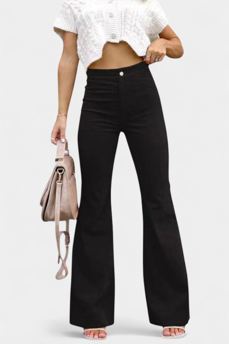 High Waist Corduroy Flare Pants 6
