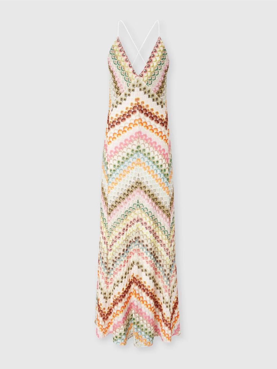 Crochet V-Neck Spaghetti Strap Maxi Dress 5