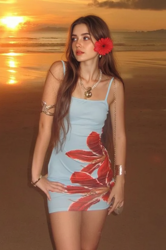 Floral Print Square Neck Spaghetti Strap Ruched Bodycon Mini Dress 3