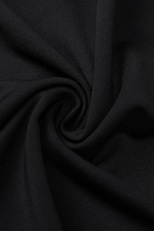 Ruched Mesh Sheer Black Sexy Bodycon Maxi Dress - View 8