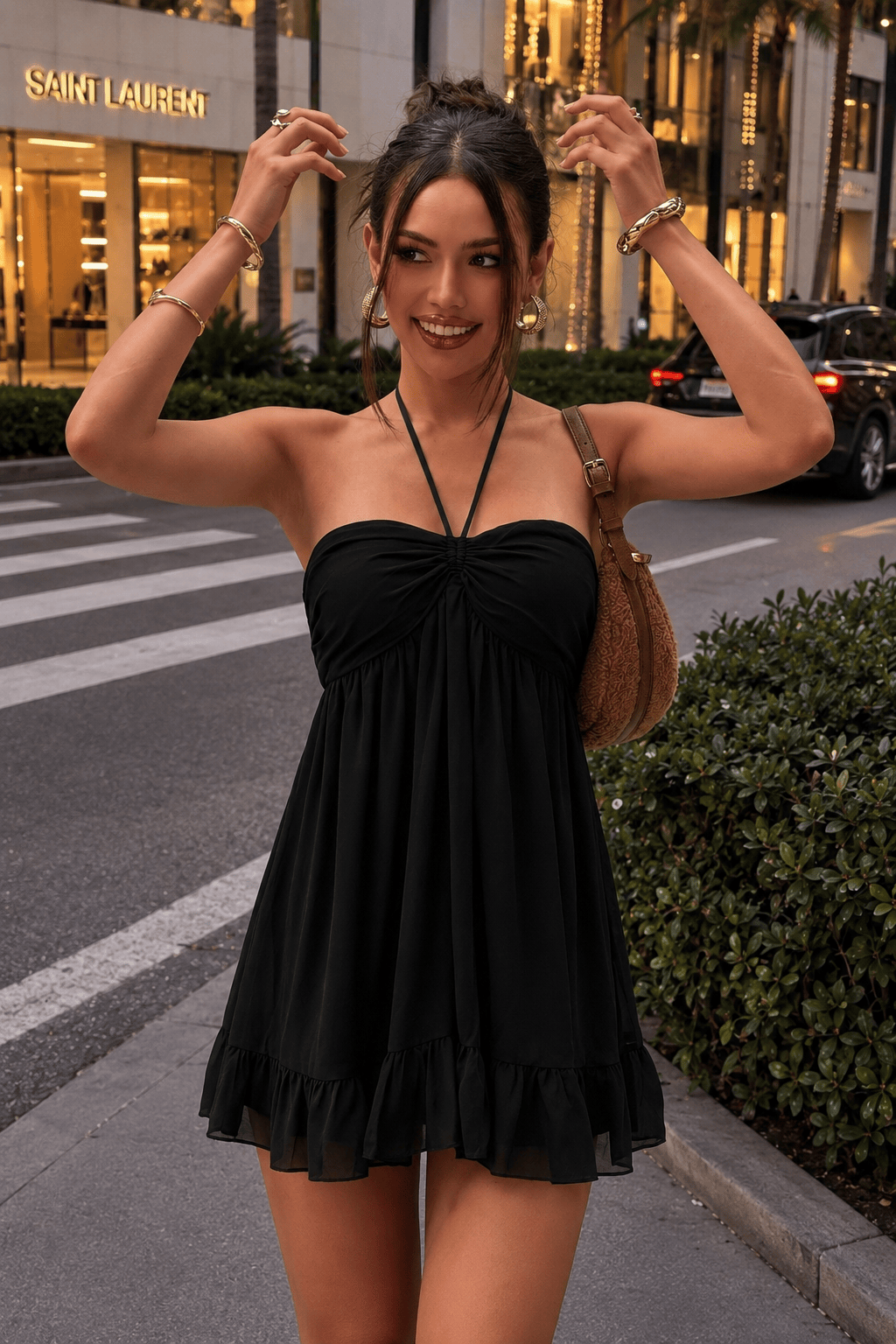 Backless Mini Dress
