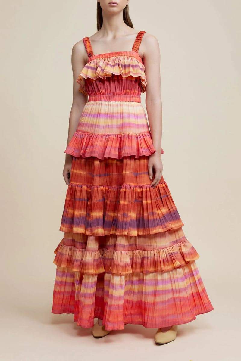 Xochitl Elevated Printed Tiered Maxi Dress Evening Wear Edit - View 6
