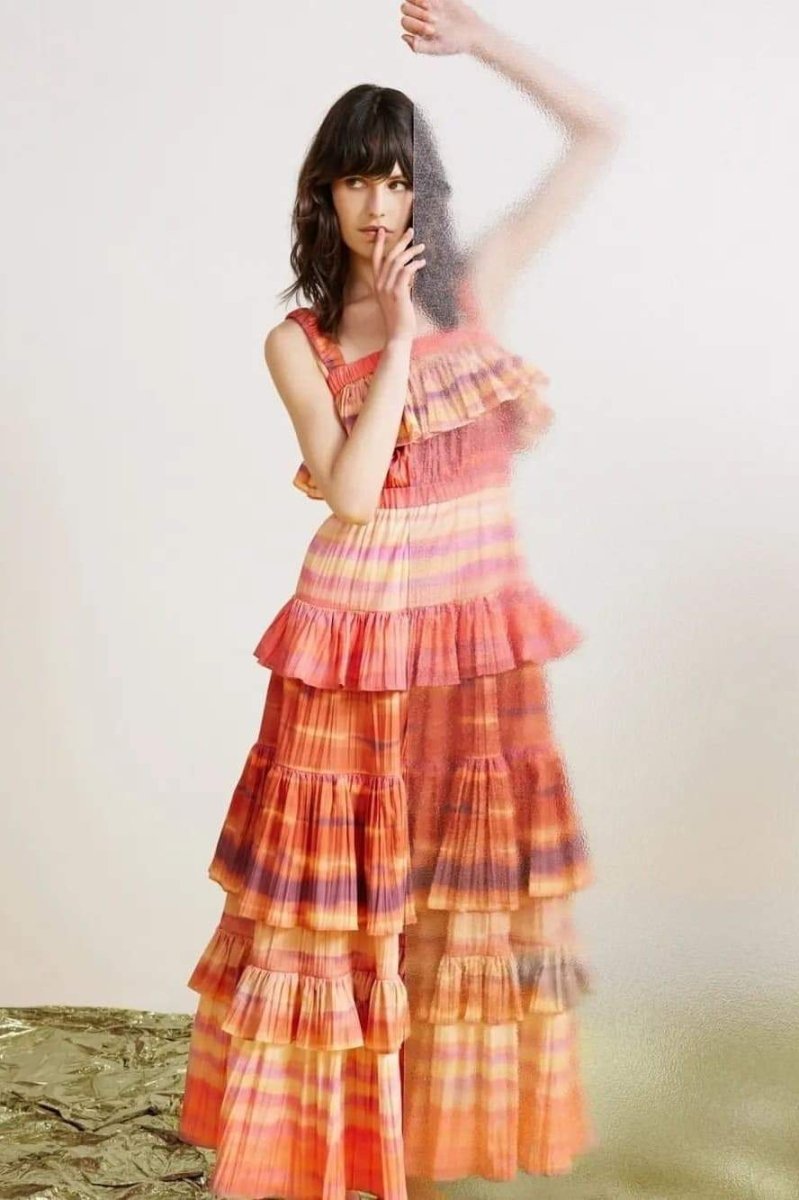Xochitl Elevated Printed Tiered Maxi Dress Evening Wear Edit - View 3