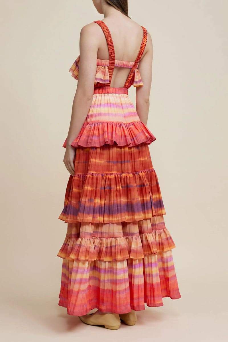 Xochitl Elevated Printed Tiered Maxi Dress Evening Wear Edit - View 2