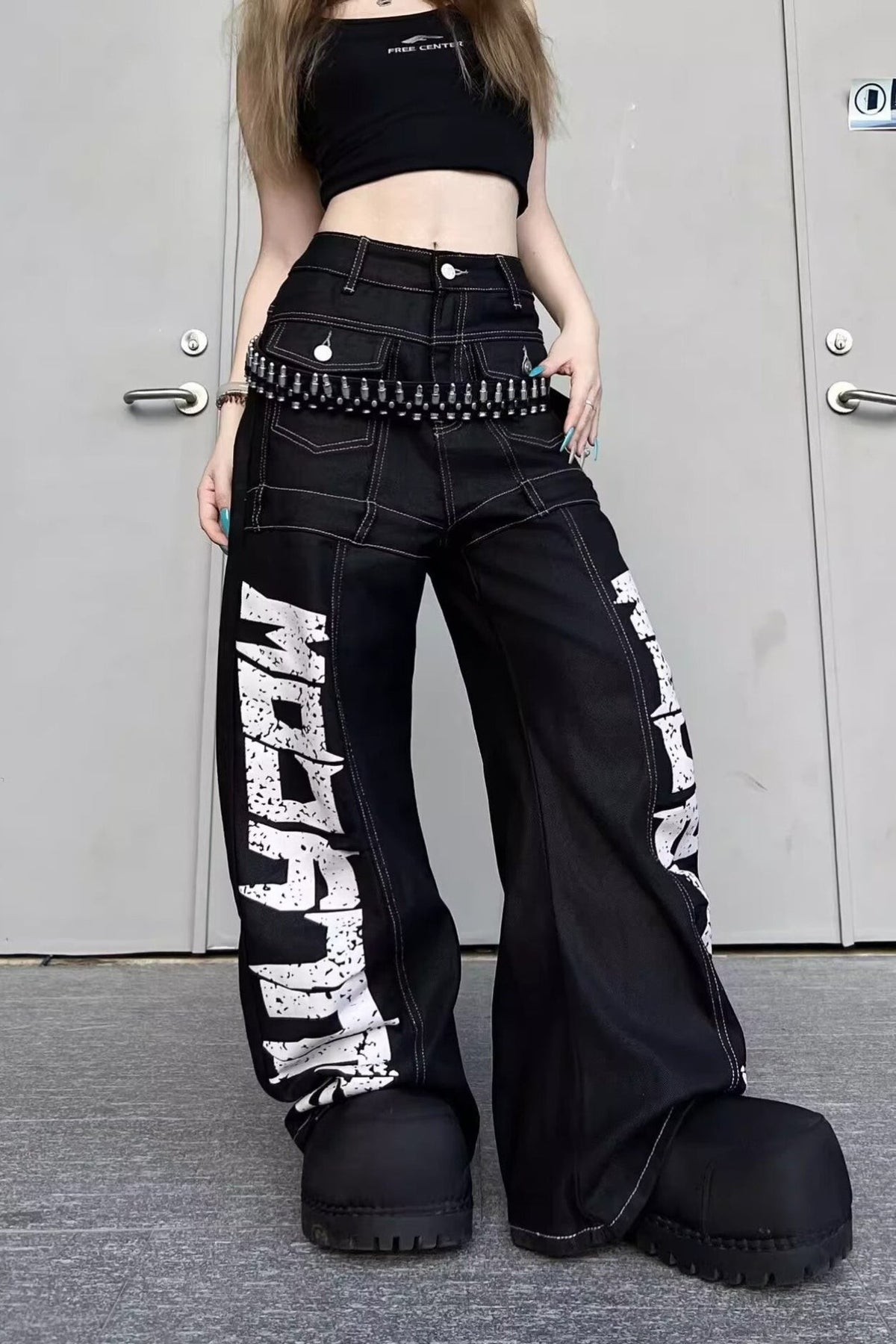 Patchwork Denim Jeans