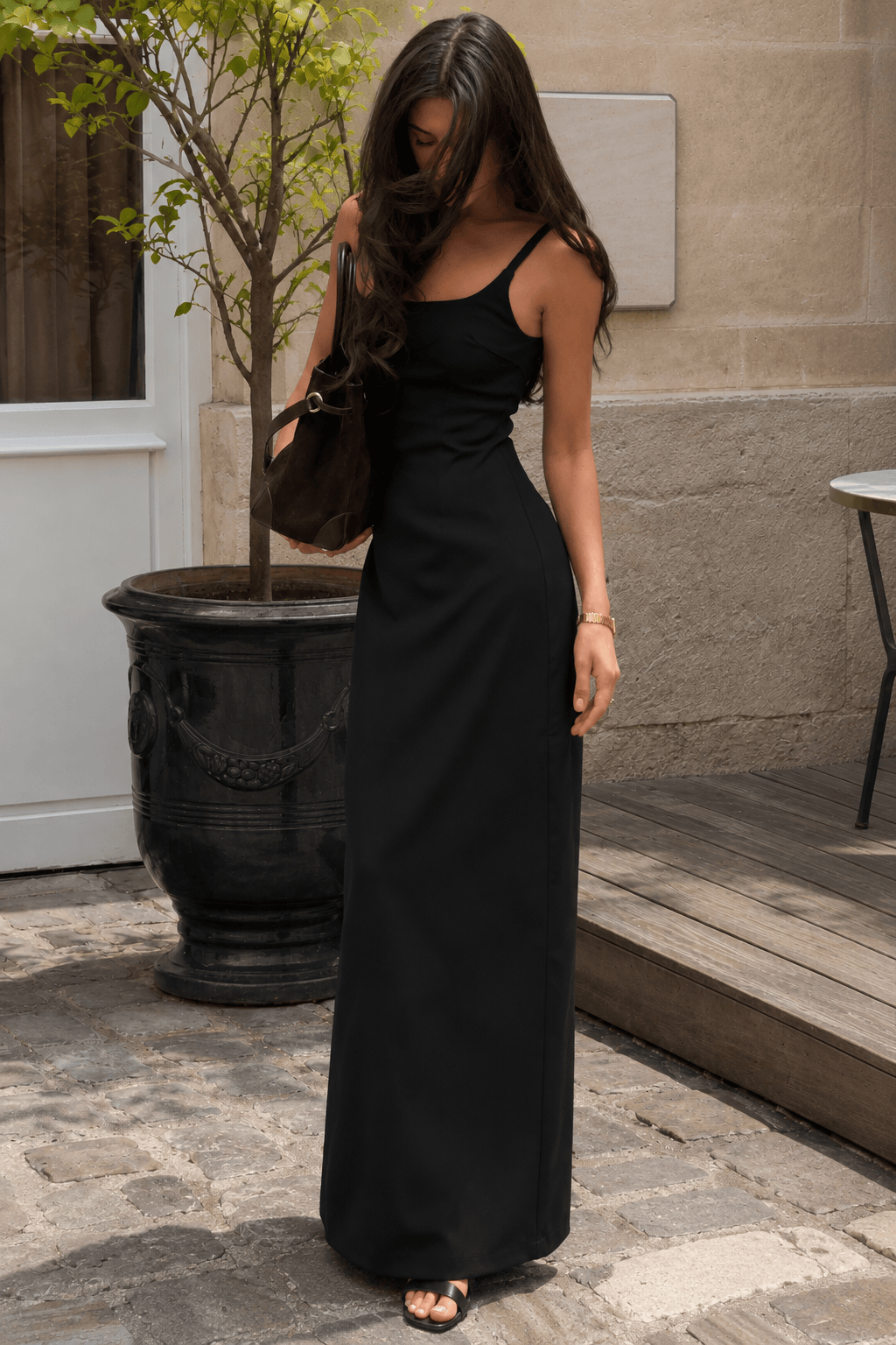 Square Neck Sleeveless Bodycon Maxi Dress 2