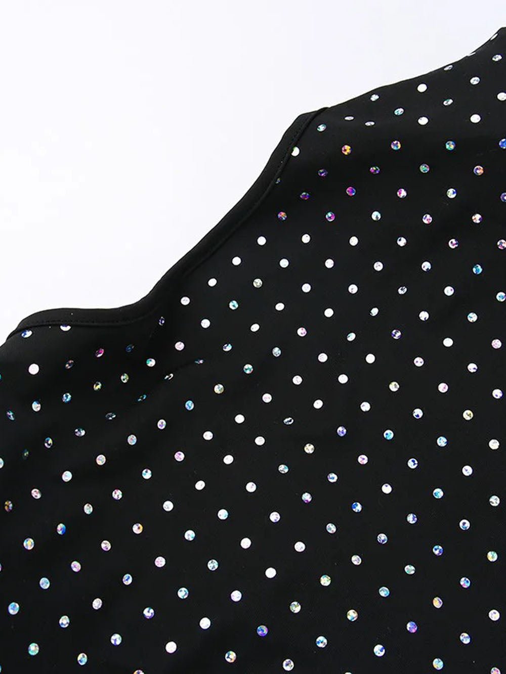 Rhinestone Mesh Long Sleeve Keyhole Cut Out Bodycon Midi Dress - View 4