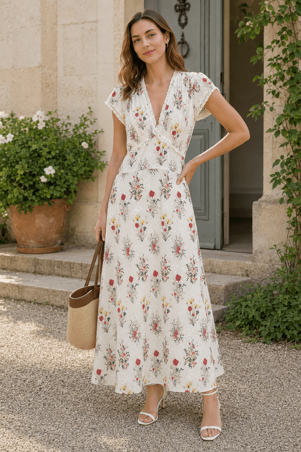 Embroidered Floral Dress
