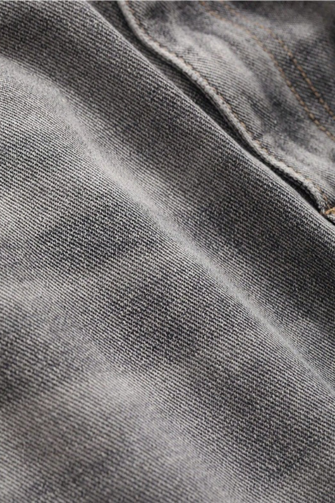 High-Waist Vintage Washed Straight-Leg Denim Jeans