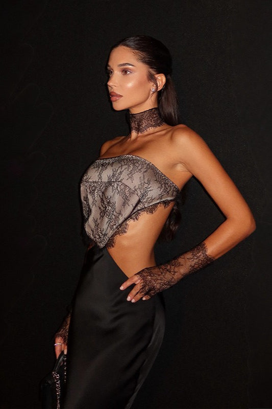 Backless Lace Maxi Dress