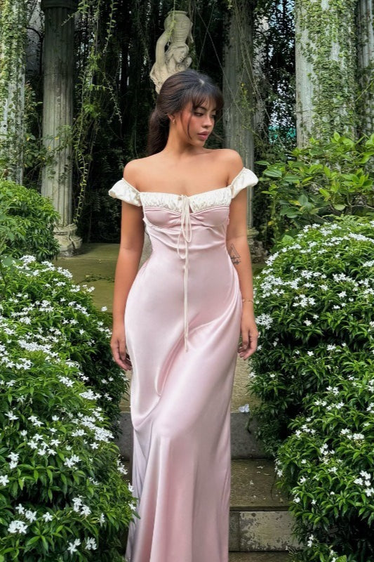 Satin Strapless Tie Slim Romantic Mini Dress - View 6