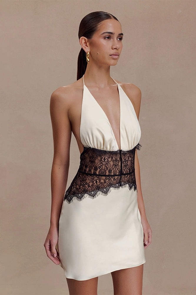 Halter-Neck Lace Dress