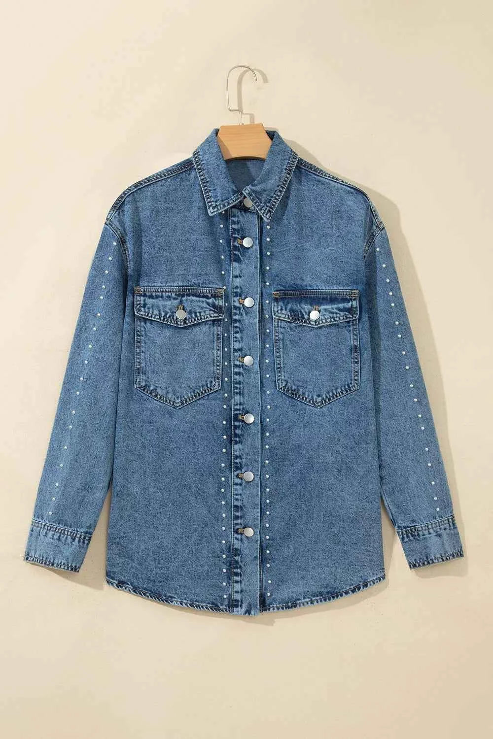 Rivet Embellished Western Style Regular Fit Long Sleeve