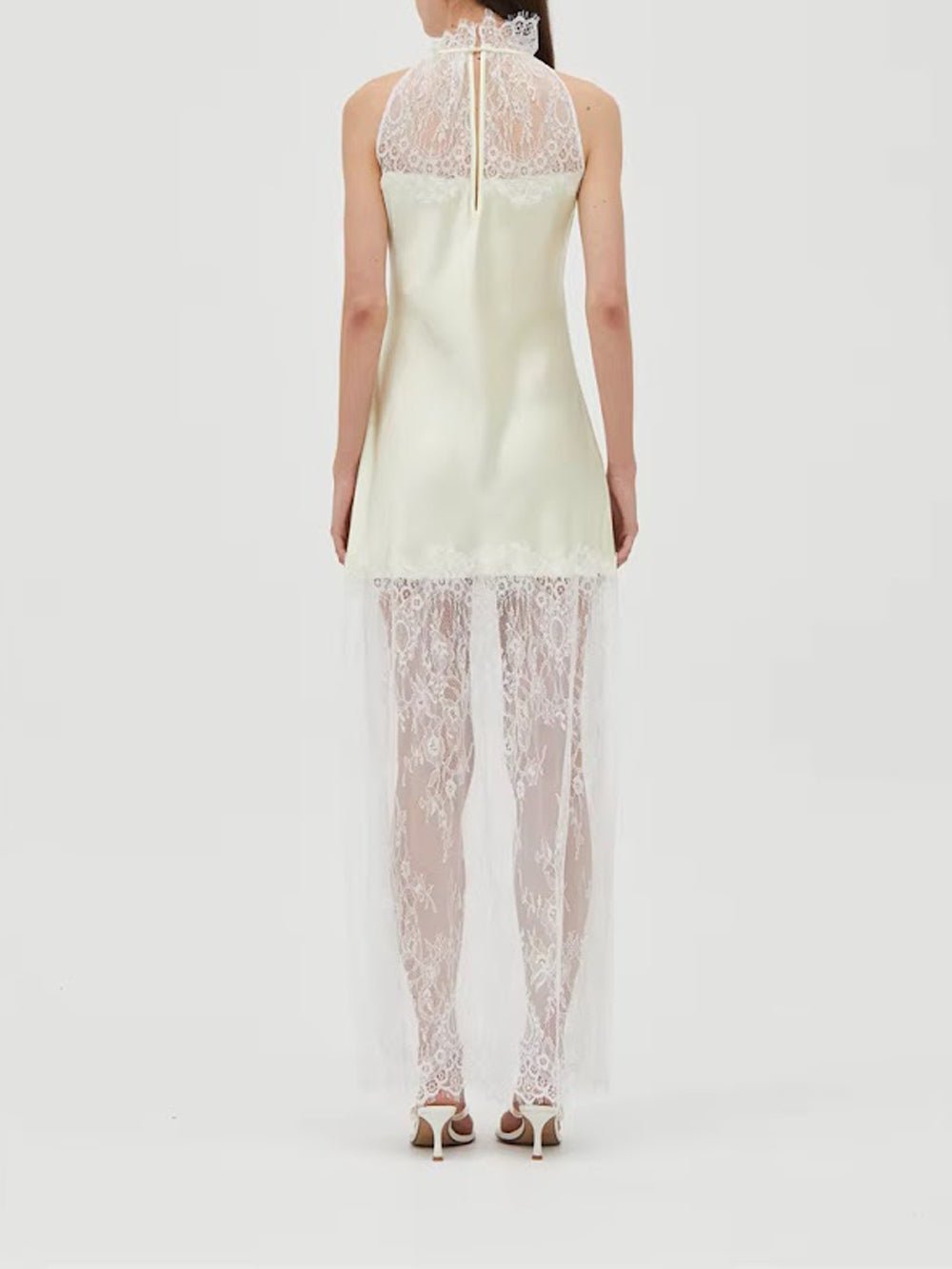 Celeste Lace Halter Maxi Dress - View 2
