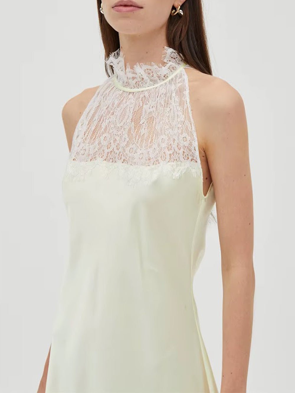 Celeste Lace Halter Maxi Dress - View 7