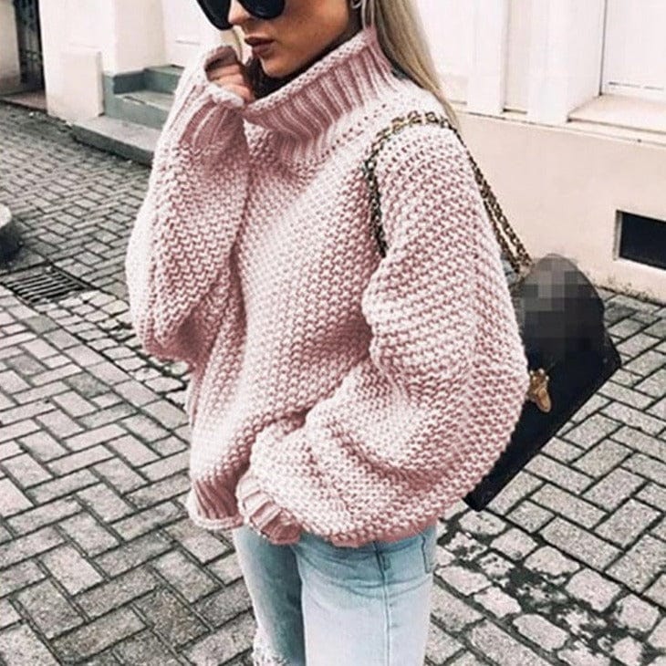 Chunky Knit Turtleneck Oversized Sweater 2