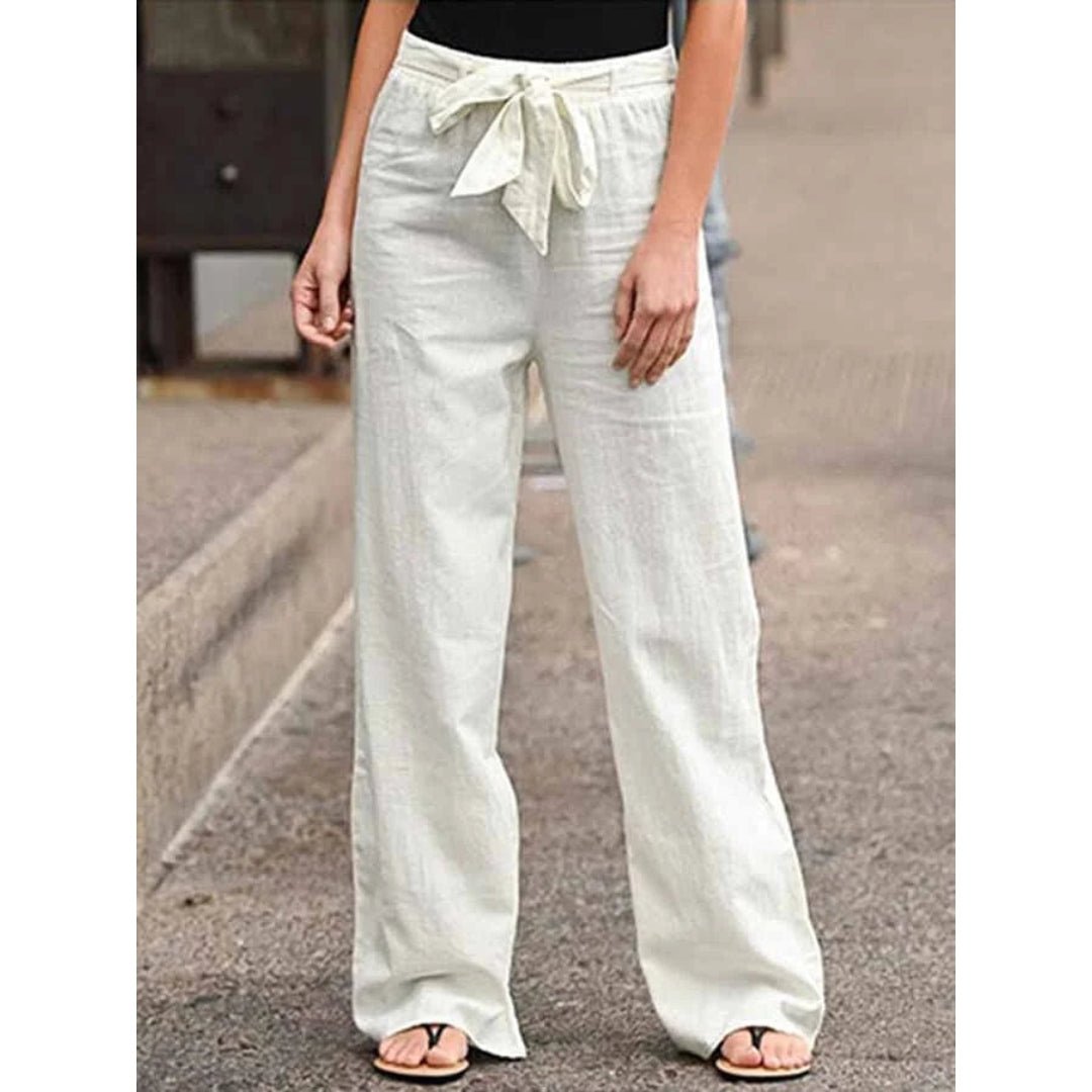 High Waist Drawstring Wide Leg Pants 8