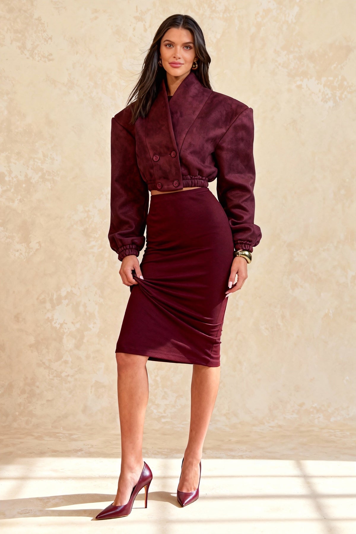 Double Breasted Slim Fit Coat