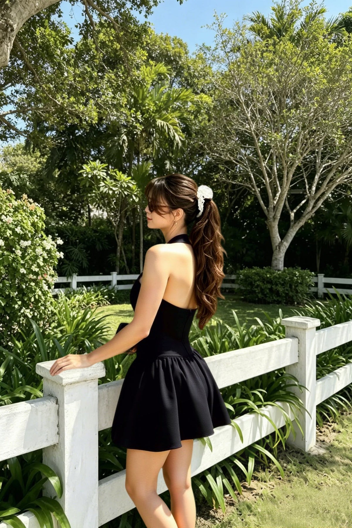 Lace V-Neck Long Sleeve Bodycon Maxi Dress - View 9