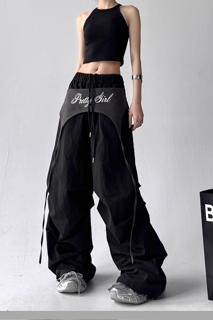 Vintage Jazz Loose Straight Cargo Pants