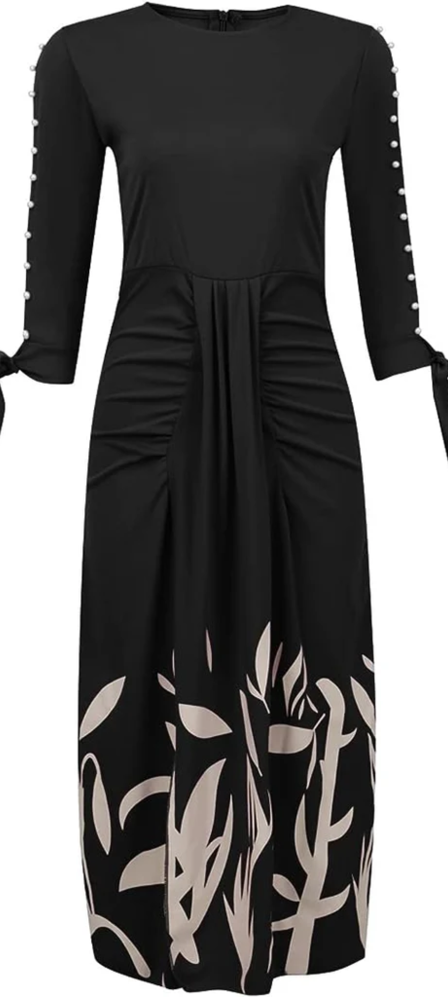 Glitter Cold Shoulder V-Neck Long Sleeve Wrap Slit Midi Dress 5