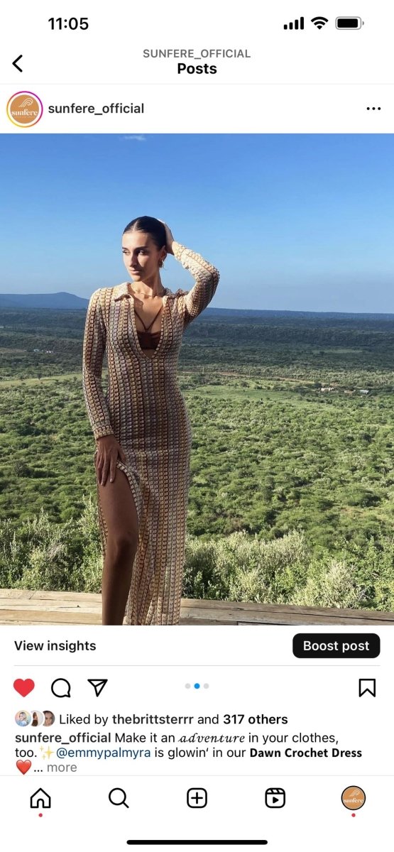 Crochet Collared Deep V-Neck Long Sleeve Open Knit Bodycon Maxi Dress - View 4