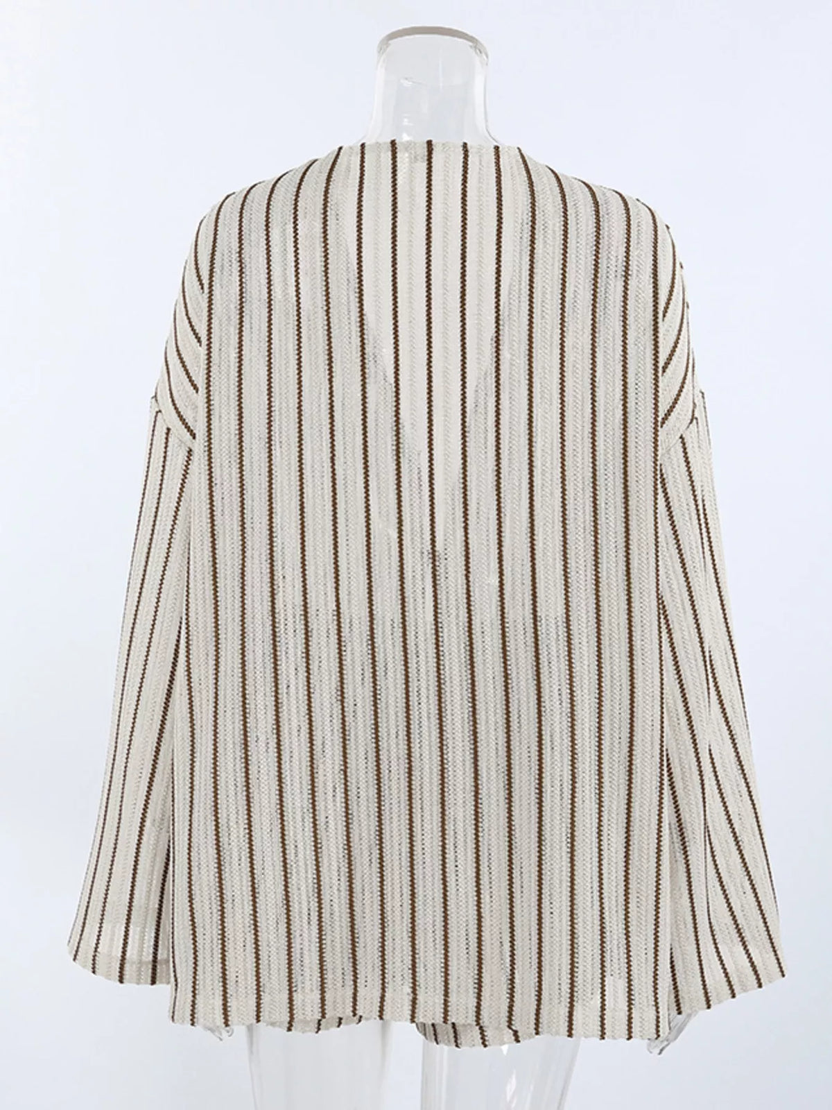Striped Tie Front Top and Shorts Lounge Set