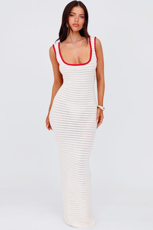Sultry Sheer Knit Slip Dress - View 5
