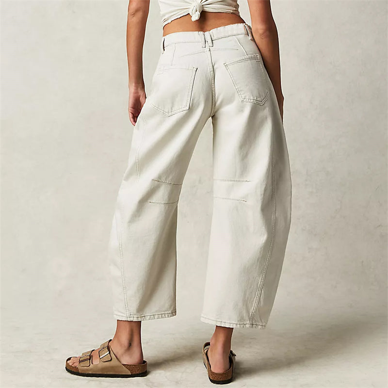 High Waist Barrel Leg Jeans 9