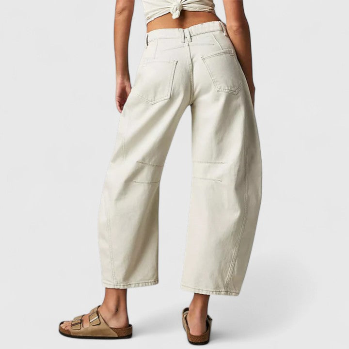 High Waist Faded Barrel Leg Jeans 10