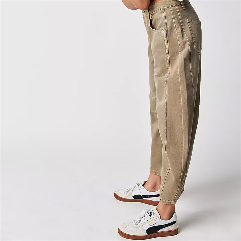 High Waist Barrel Leg Jeans 19