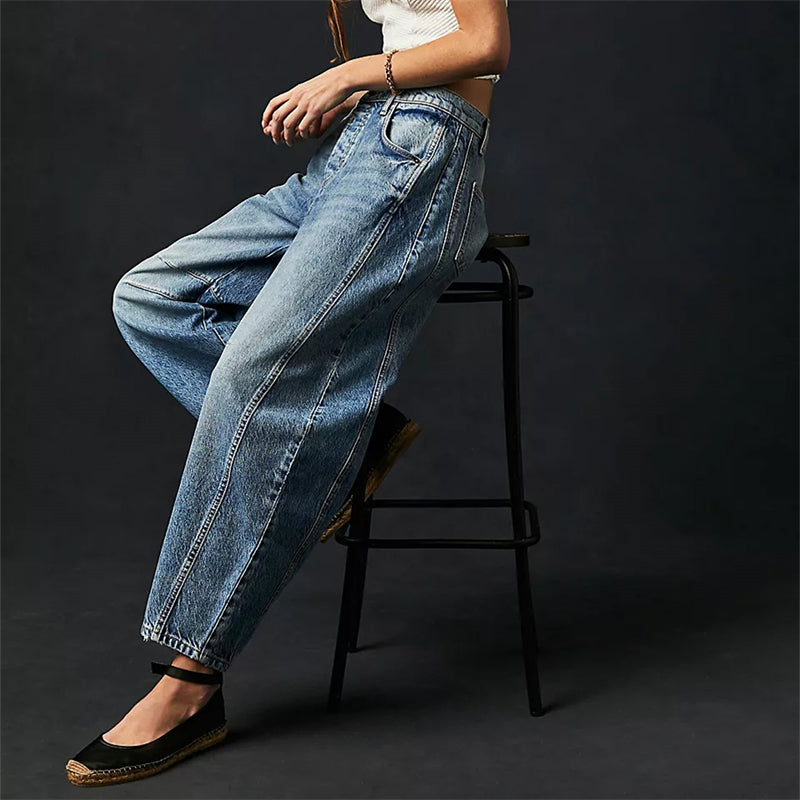 High Waist Barrel Leg Jeans 11