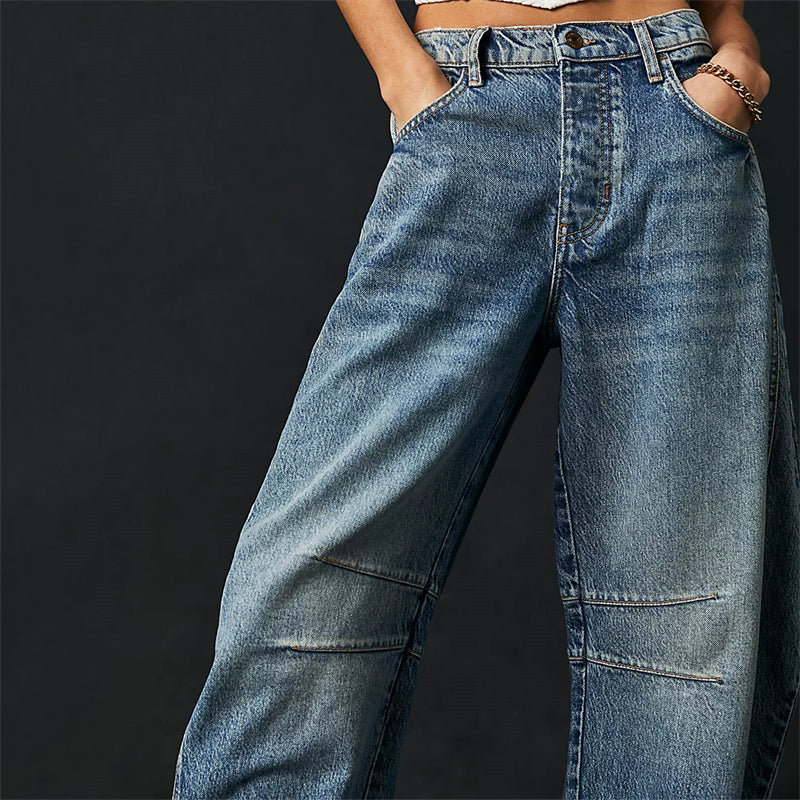 High Waist Barrel Leg Jeans 13
