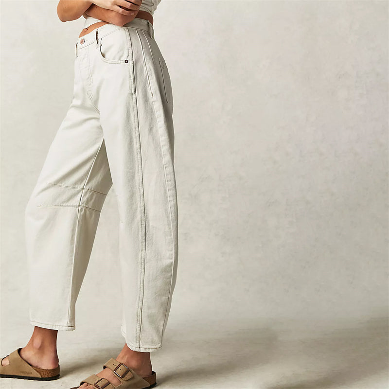 High Waist Barrel Leg Jeans 10