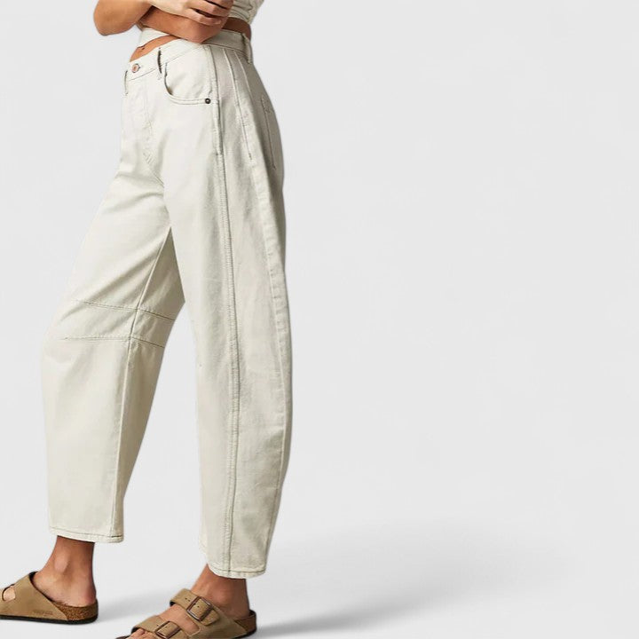 High Waist Faded Barrel Leg Jeans 8