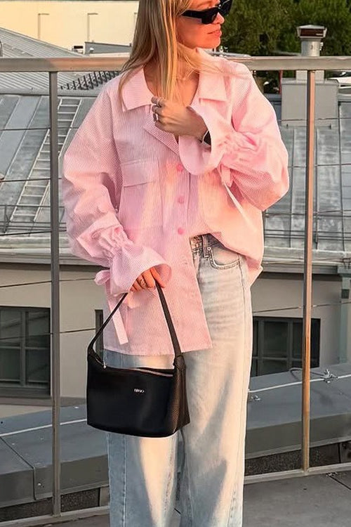 Versatile Striped Flare Blouse