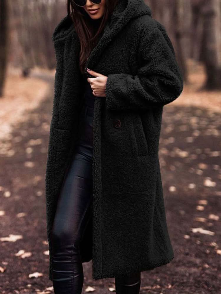Hooded Longline Teddy Coat 7