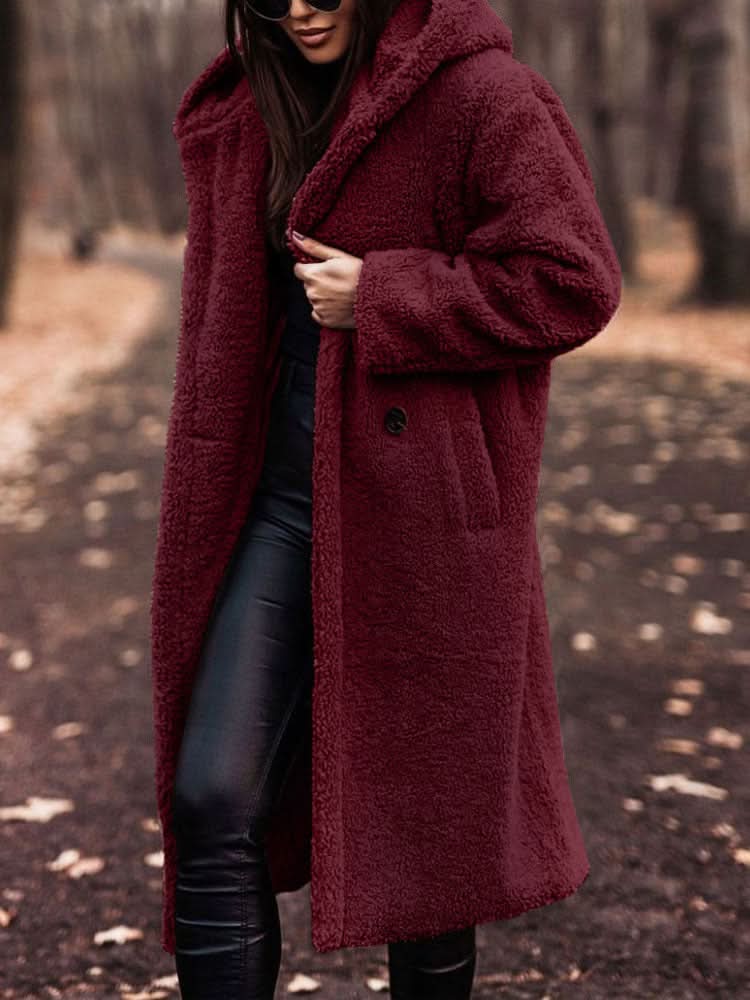Hooded Longline Teddy Coat 2