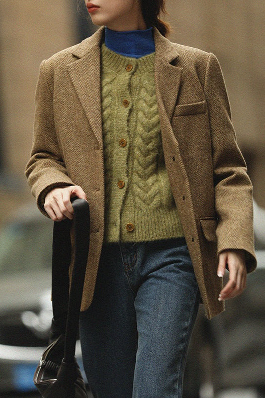 Tailored Wool Crepe Blazer
