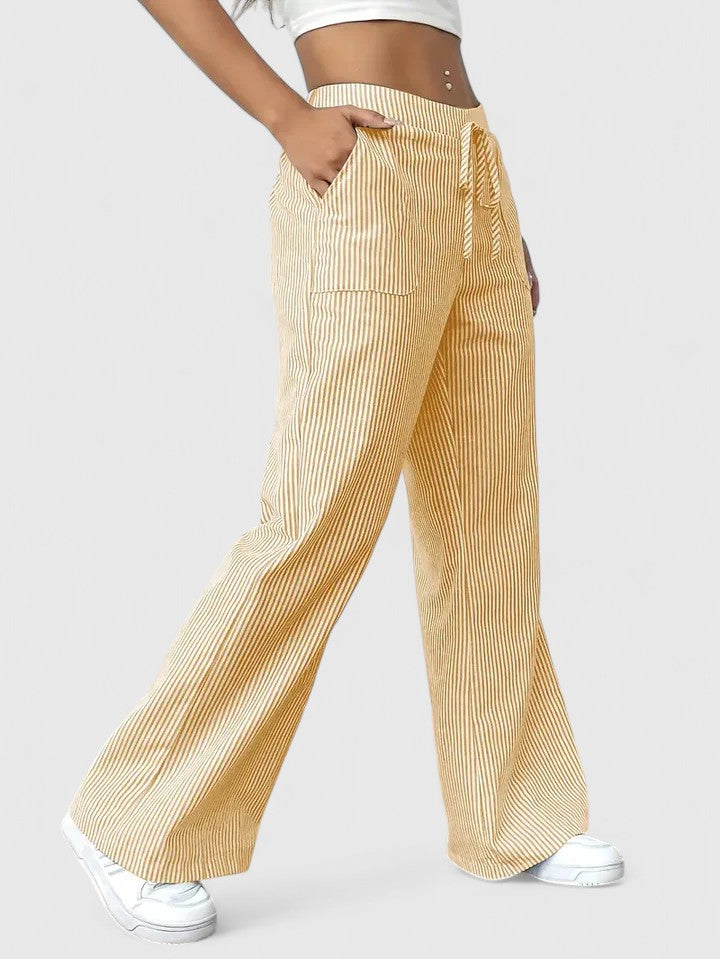 High Waist Striped Wide Leg Pants 21