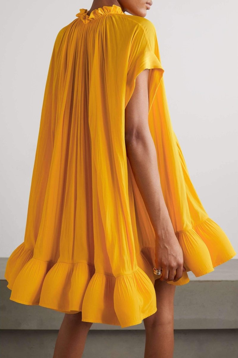 Ruffle Cape Sleeve Mini Dress - View 2