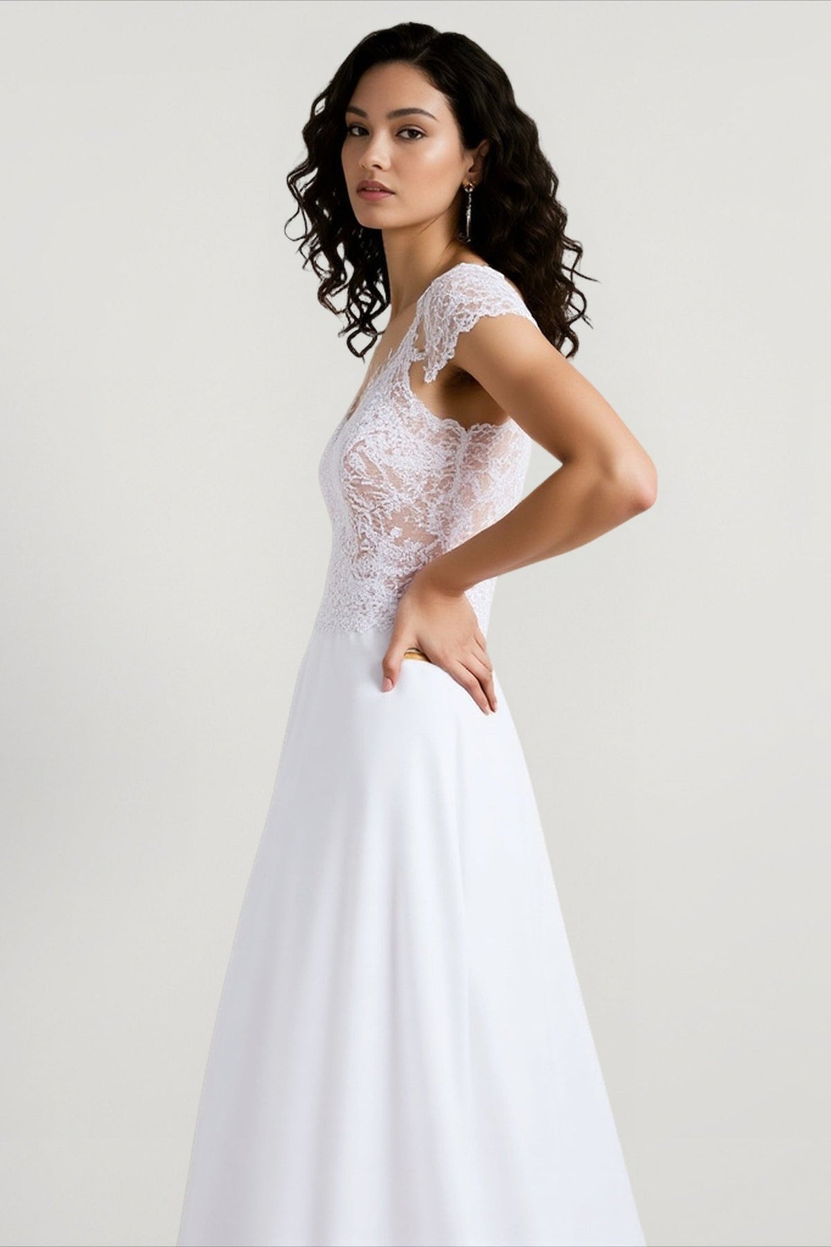 Without A Doubt Crochet Lace Maxi Dress in White - View 4