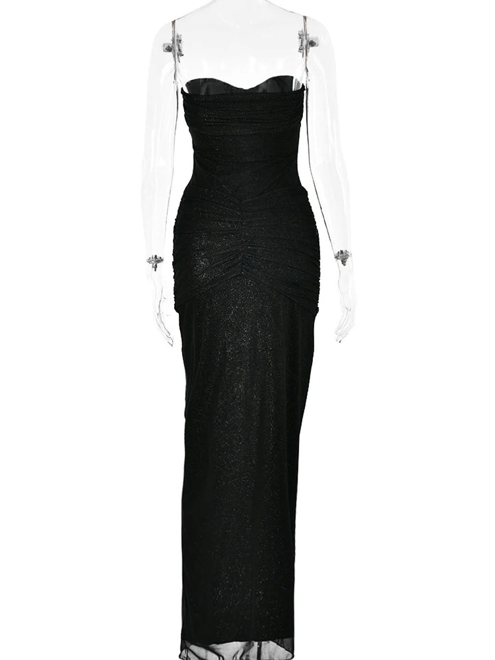 Eden Sleeveless Mesh Maxi Dress - View 5