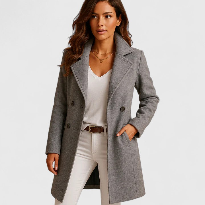 Notch Lapel Single Breasted Longline Coat 2