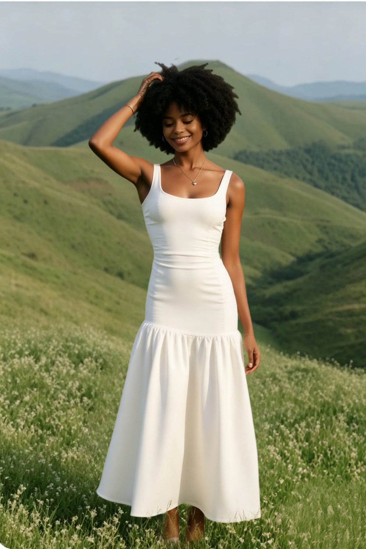 Vintage Washed Ruched Dress
