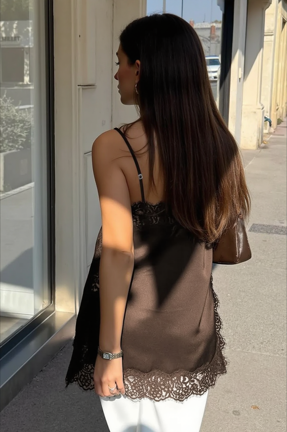 Paneled Spaghetti Strap Slip Dress