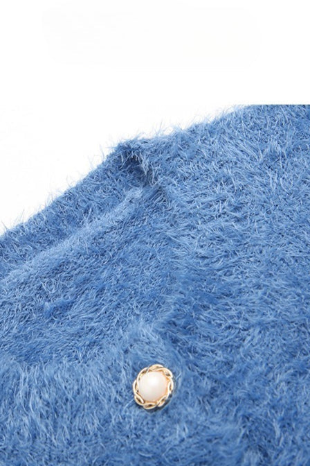 Oversized Short Knit Cardigan