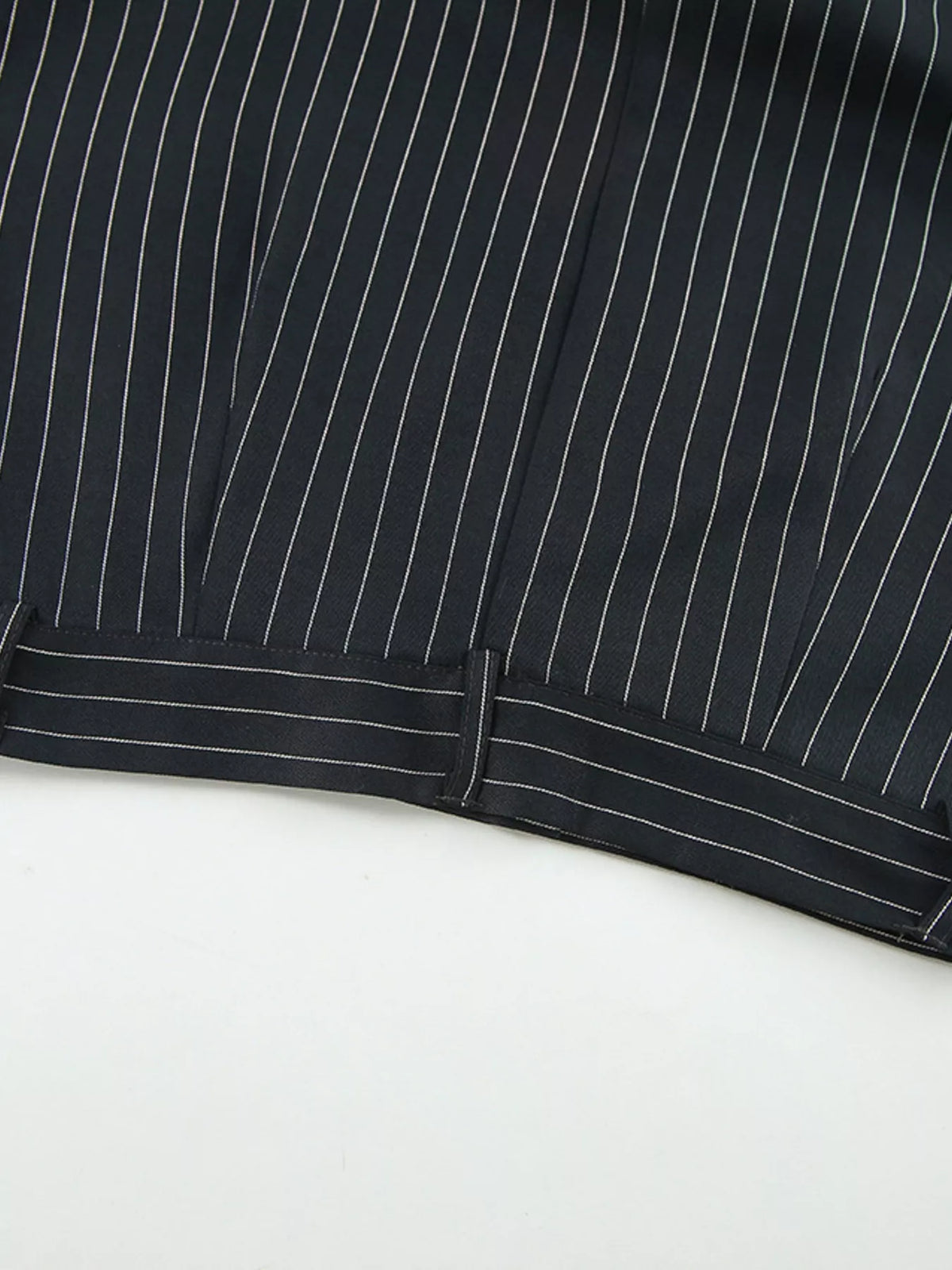 High Waist Pinstripe Tailored Maxi Skirt 9
