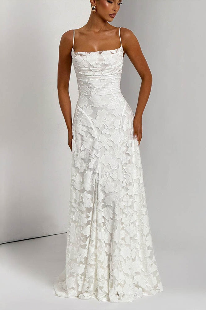Backless Chiffon Maxi Dress - View 14