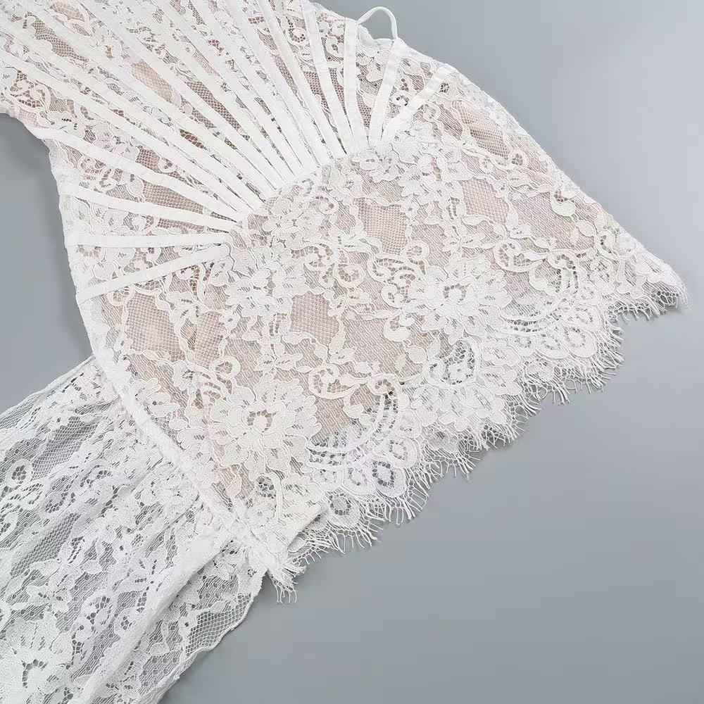 Lace Strapless Corset Mini Dress 9